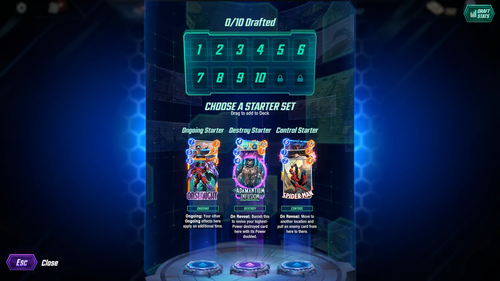MARVEL SNAP Draft starter packs and archetypes guide