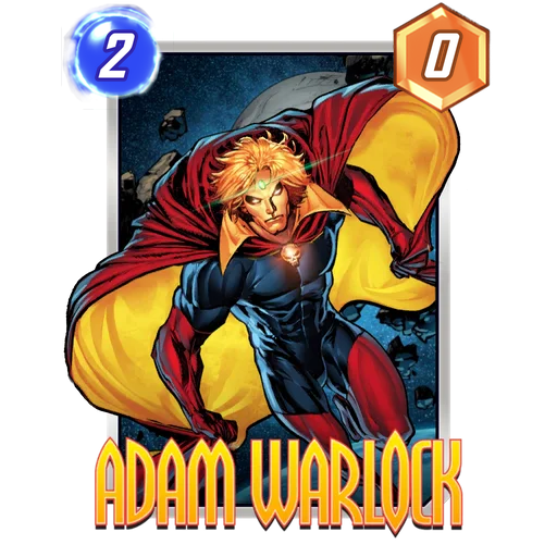 Adam Warlock MARVEL SNAP card art with current cost and power