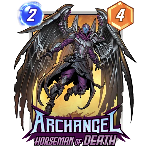 Archangel Horseman of Death MARVEL SNAP card art with current cost and power