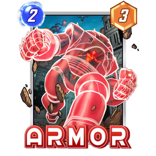 Armor MARVEL SNAP card art with current cost and power