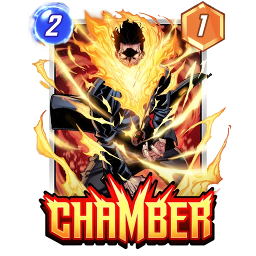 Chamber MARVEL SNAP card art with current cost and power
