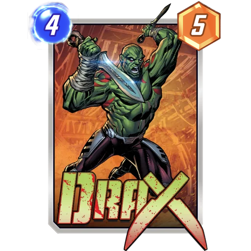 Drax MARVEL SNAP card art with current cost and power