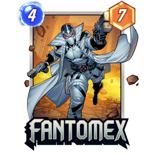Fantomex MARVEL SNAP card art with current cost and power