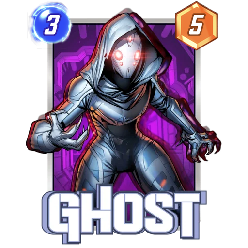 Ghost MARVEL SNAP card art with current cost and power