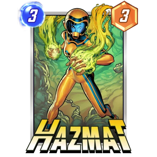 Hazmat MARVEL SNAP card art with current cost and power