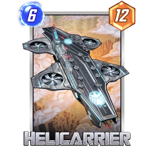 Helicarrier MARVEL SNAP card art with current cost and power