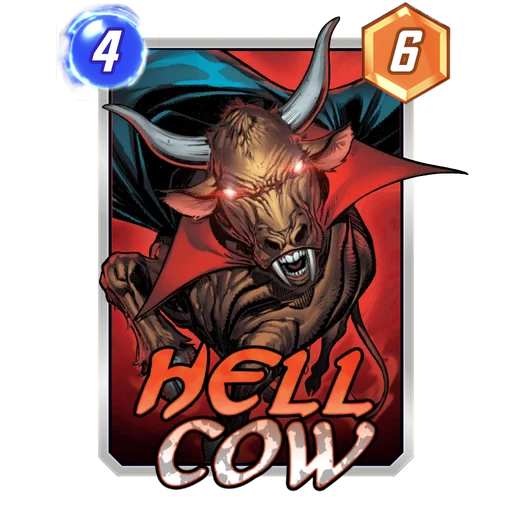 Hellcow MARVEL SNAP card art