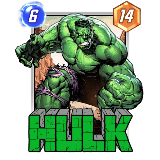Hulk MARVEL SNAP card art with current cost and power