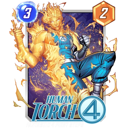 Human Torch First Steps MARVEL SNAP card art