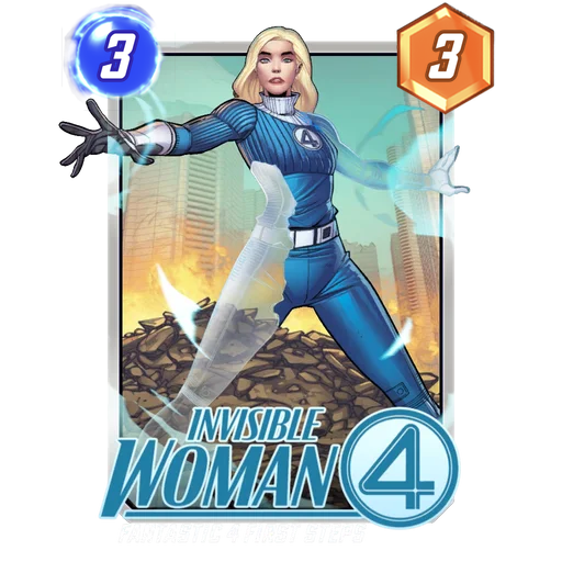 Invisible Woman First Steps MARVEL SNAP card art