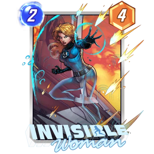Invisible Woman MARVEL SNAP card art with current cost and power