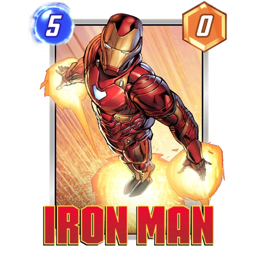 Iron Man MARVEL SNAP card art with current cost and power