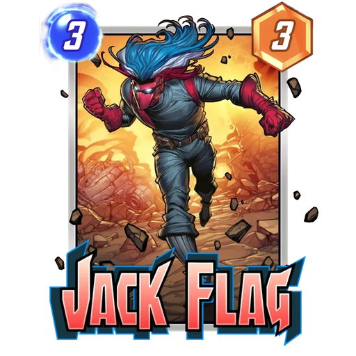 Jack Flag MARVEL SNAP card art with current cost and power