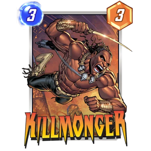 Killmonger MARVEL SNAP card art with current cost and power