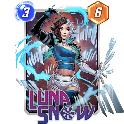 Luna Snow MARVEL SNAP card art with current cost and power