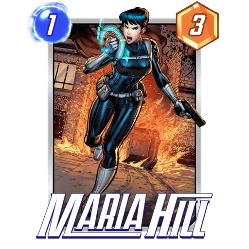 Maria Hill MARVEL SNAP card art with current cost and power
