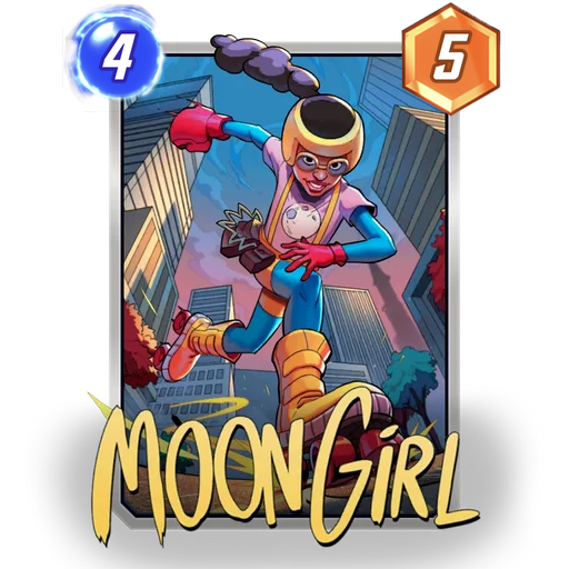 Moon Girl MARVEL SNAP card art with current cost and power
