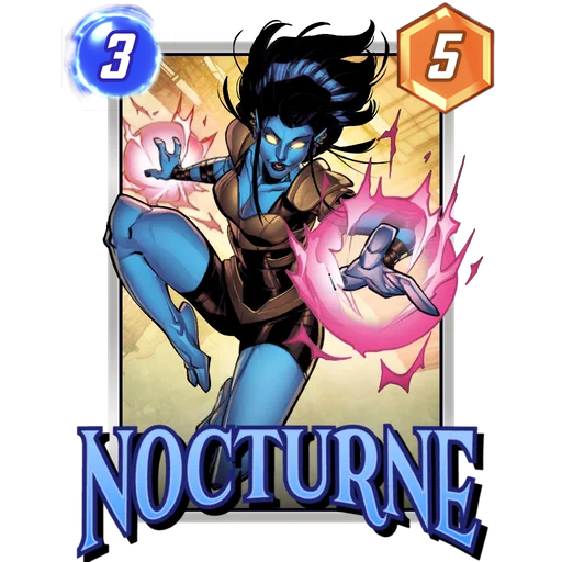 Nocturne MARVEL SNAP card art with current cost and power