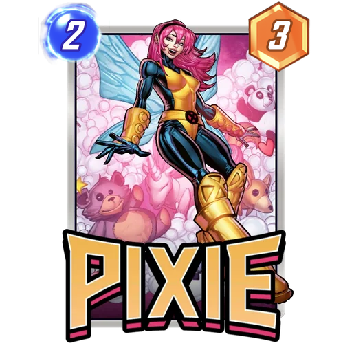 Pixie MARVEL SNAP card art with current cost and power