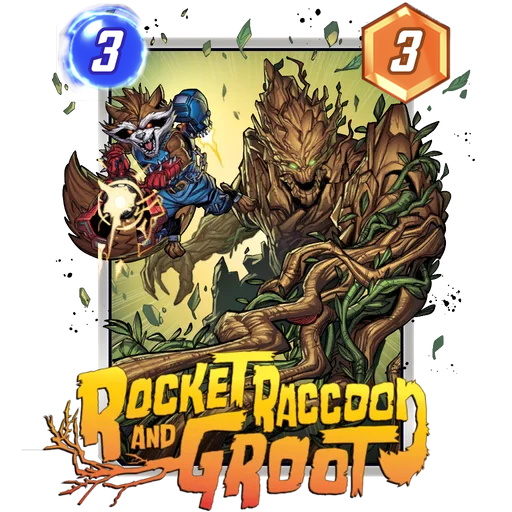 Rocket and Groot MARVEL SNAP card art