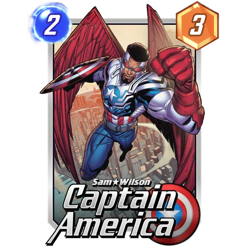 Sam Wilson Captain America MARVEL SNAP card art
