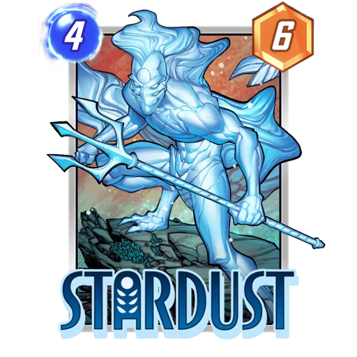 Stardust MARVEL SNAP card art with current cost and power