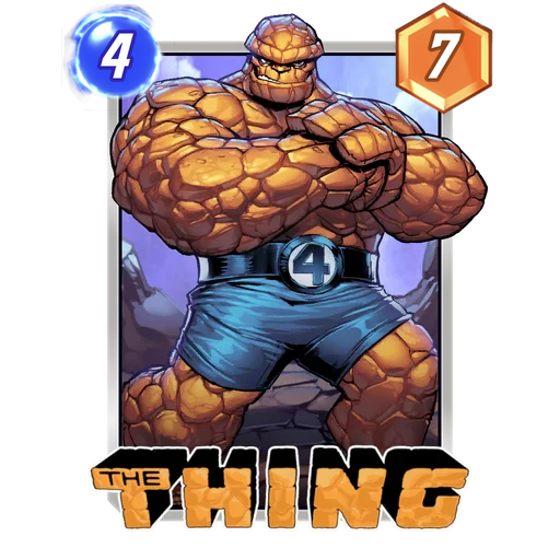 The Thing MARVEL SNAP card art with current cost and power