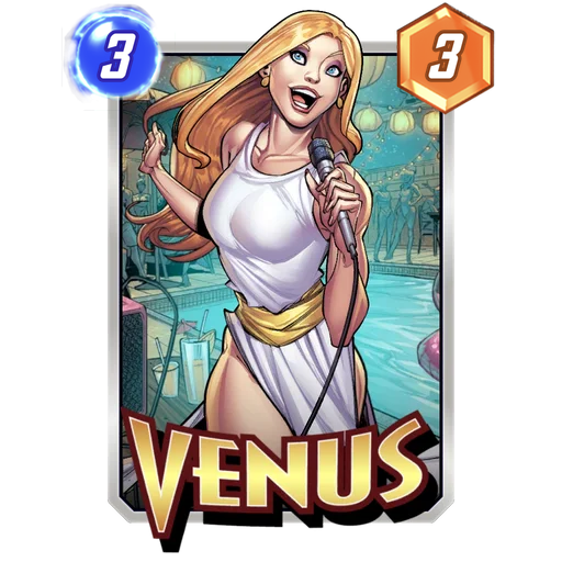 Venus MARVEL SNAP card art with current cost and power