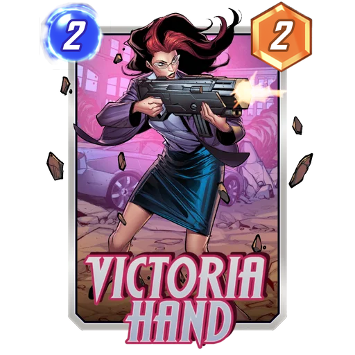Victoria Hand MARVEL SNAP card art with current cost and power