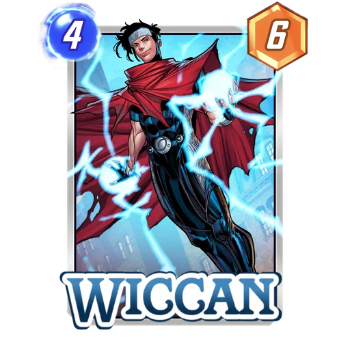 Wiccan MARVEL SNAP card art with current cost and power