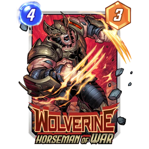 Wolverine Horseman of War MARVEL SNAP card art with current cost and power