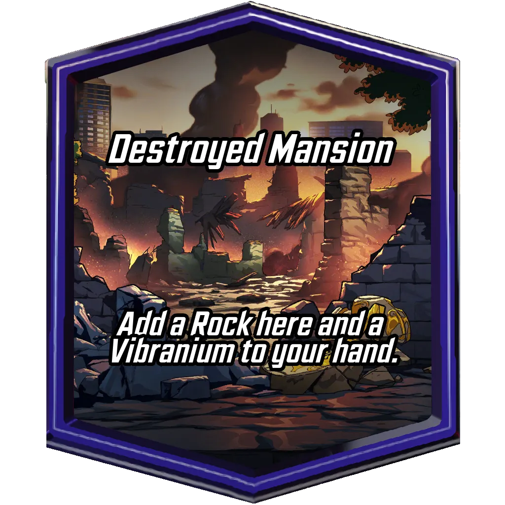 Destroyed Mansion MARVEL SNAP location art